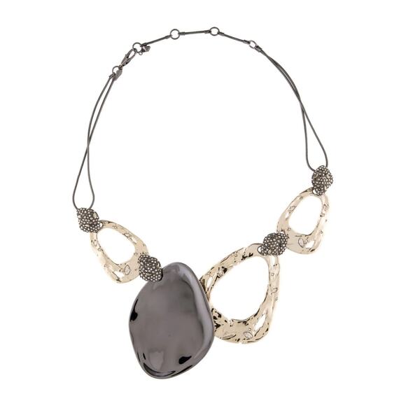 Alexis Bittar Jewelry - Alexis Bittar Link Rocky Crystal Accent Necklace